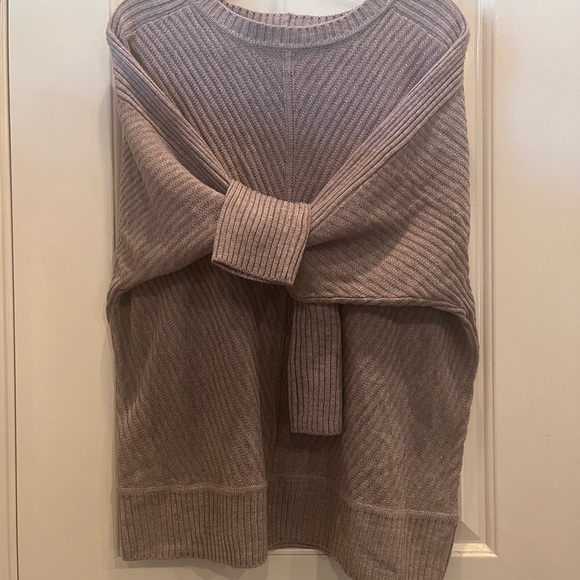 Worthington Knit sweater in taupe beige v-shape pattern Size L - Picture 4 of 7